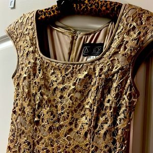 Gold sleeveless gown